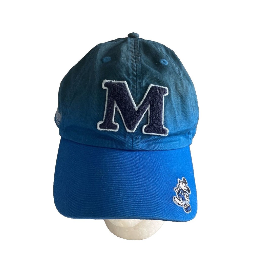 Disney Parks Blue Ombré Hat Mickey Mouse Varsity Baseball Letterman Cap OSFM